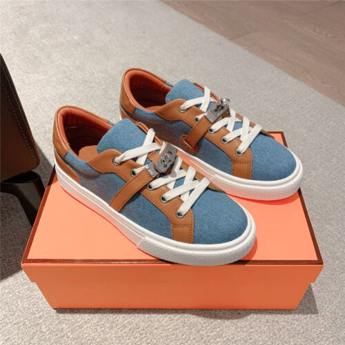 High Quality Luxury Hermes British Retro Design White Shoes – Style 39491