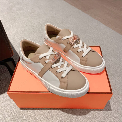 High Quality Luxury Hermes British Retro Design White Shoes – Style 72259