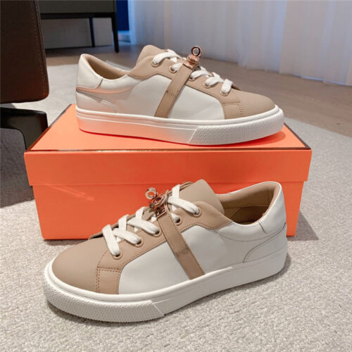 High Quality Luxury Hermes British Retro Design White Shoes – Style 72259 alternate view