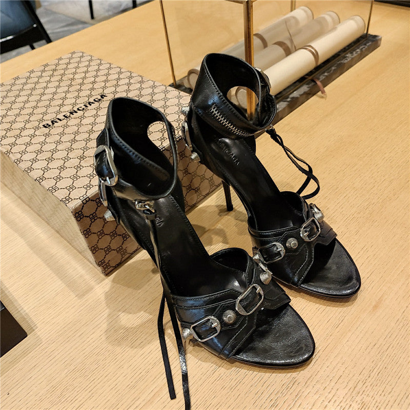 High Quality Luxury Balenciaga Studded Fishmouth Sandals – Style 39779 product detail