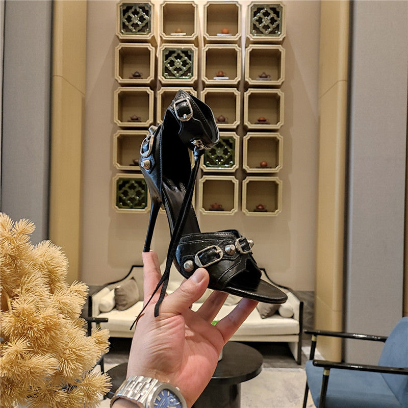High Quality Luxury Balenciaga Studded Fishmouth Sandals – Style 39779 product detail