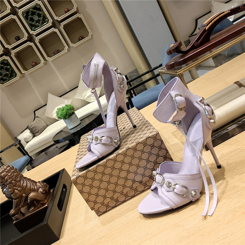 High Quality Luxury Balenciaga Studded Fishmouth Sandals – Style 10403 product detail