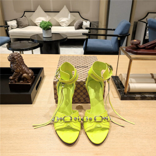 High Quality Luxury Balenciaga Studded Fishmouth Sandals alternate view
