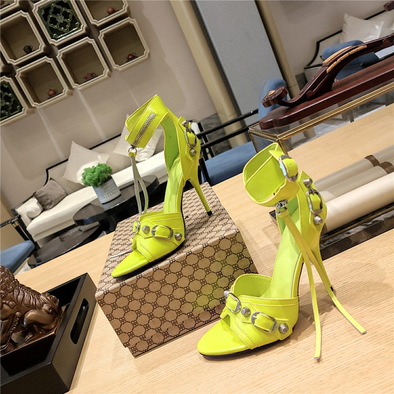 High Quality Luxury Balenciaga Studded Fishmouth Sandals product detail