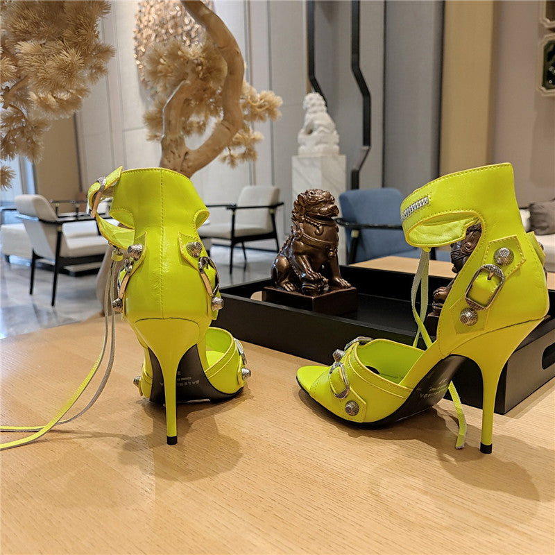 High Quality Luxury Balenciaga Studded Fishmouth Sandals product detail