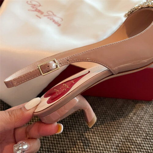 High Quality Luxury Roger Vivier New Side Drill Buckle High Heels – Style 57364 product detail
