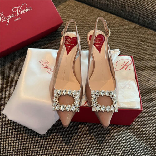 High Quality Luxury Roger Vivier New Side Drill Buckle High Heels – Style 57364 product detail