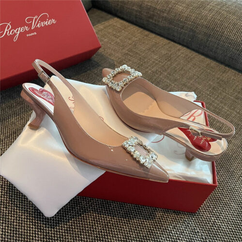 High Quality Luxury Roger Vivier New Side Drill Buckle High Heels – Style 57364 product detail