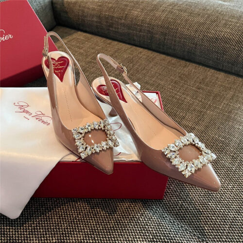 High Quality Luxury Roger Vivier New Side Drill Buckle High Heels – Style 57364