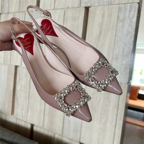 High Quality Luxury Roger Vivier New Side Drill Buckle High Heels – Style 57364 product detail