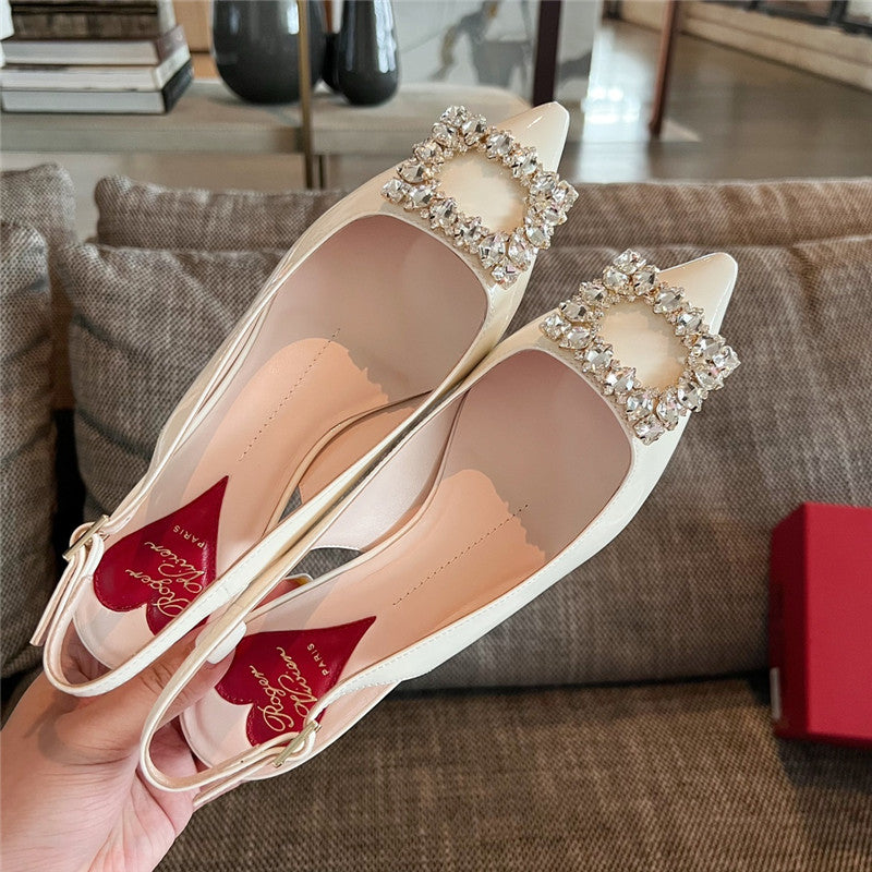High Quality Luxury Roger Vivier New Side Drill Buckle High Heels – Style 50580 product detail