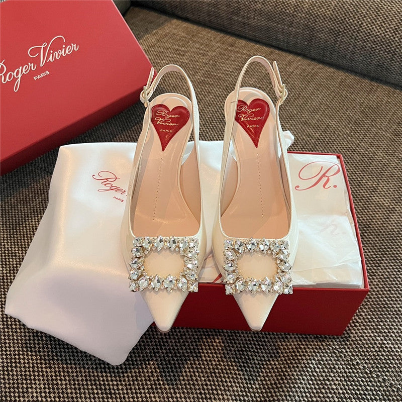 High Quality Luxury Roger Vivier New Side Drill Buckle High Heels – Style 50580 product detail
