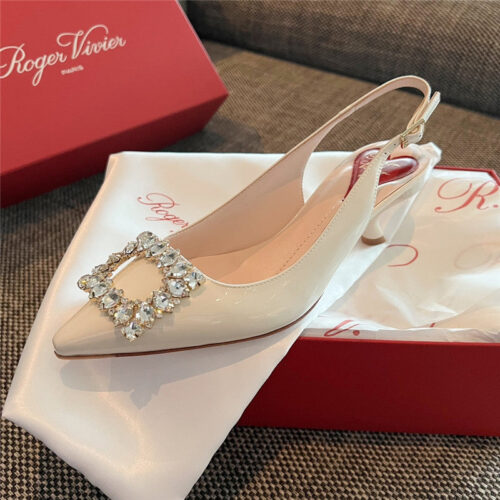 High Quality Luxury Roger Vivier New Side Drill Buckle High Heels – Style 50580 product detail