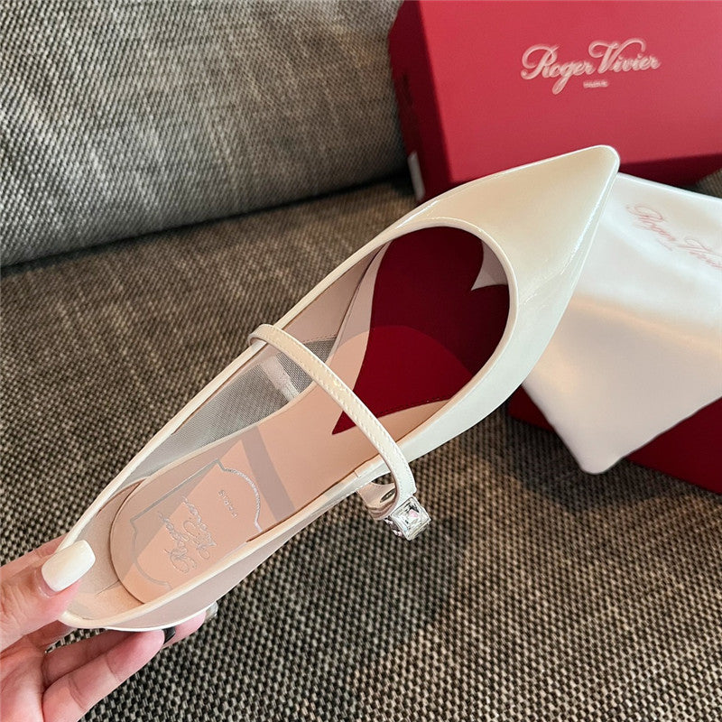 High Quality Luxury Roger Vivier New Side Drill Buckle High Heels – Style 79956 product detail