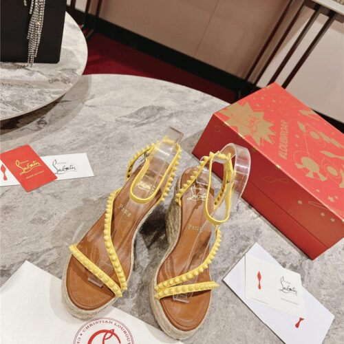 High Quality Luxury Christian Louboutin Mafaldina Zeppa Wedge Sandals – Style 05012 product detail