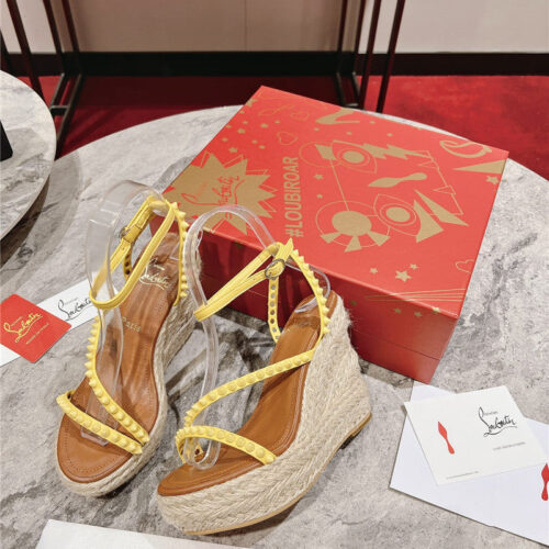 High Quality Luxury Christian Louboutin Mafaldina Zeppa Wedge Sandals – Style 05012 alternate view