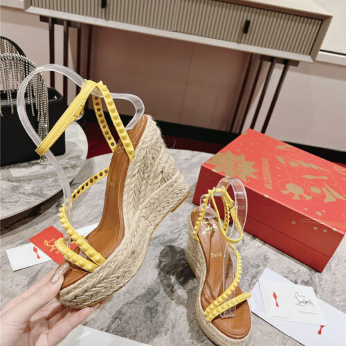 High Quality Luxury Christian Louboutin Mafaldina Zeppa Wedge Sandals – Style 05012 product detail