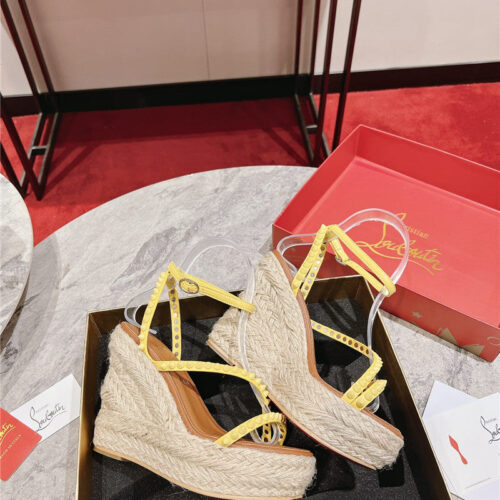 High Quality Luxury Christian Louboutin Mafaldina Zeppa Wedge Sandals – Style 05012 product detail