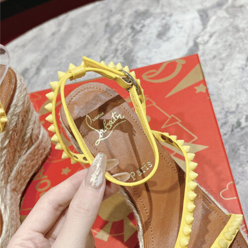 High Quality Luxury Christian Louboutin Mafaldina Zeppa Wedge Sandals – Style 05012 product detail