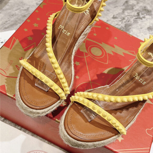 High Quality Luxury Christian Louboutin Mafaldina Zeppa Wedge Sandals – Style 05012 product detail