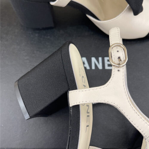 High Quality Luxury Chanel Camellia Bow Chunky Heel Sandals – Style 90502 product detail