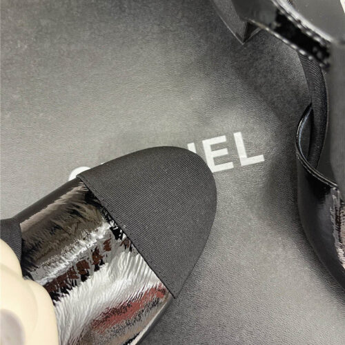 High Quality Luxury Chanel Camellia Bow Chunky Heel Sandals product detail