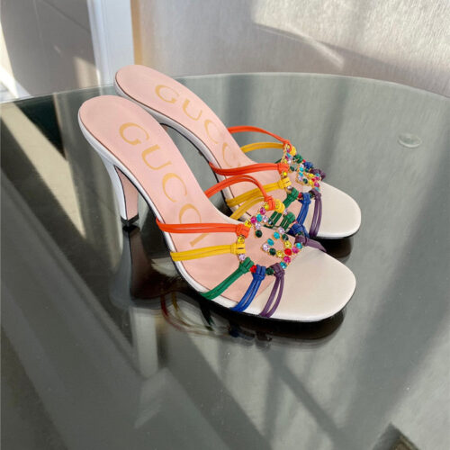 High Quality Luxury Gucci New Crystal Embellished Sandals And Slippers – Style 43059 product detail