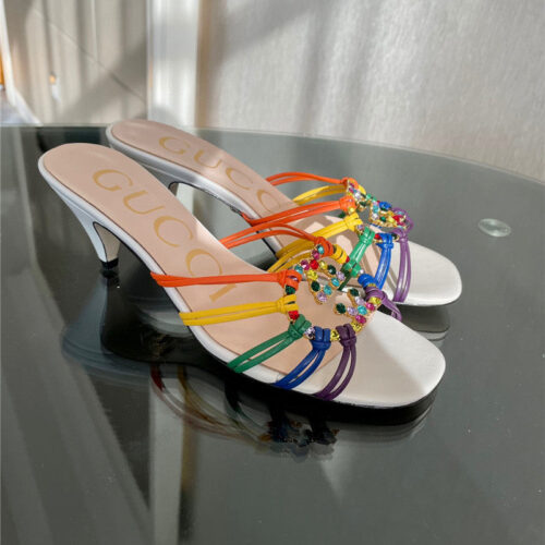 High Quality Luxury Gucci New Crystal Embellished Sandals And Slippers – Style 43059