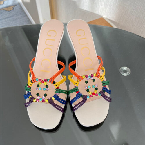 High Quality Luxury Gucci New Crystal Embellished Sandals And Slippers – Style 43059 product detail