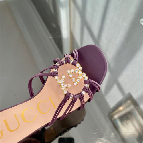 High Quality Luxury Gucci New Crystal Embellished Sandals And Slippers – Style 10291 product detail