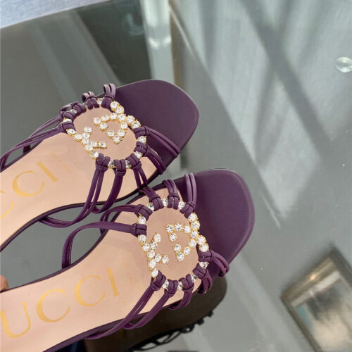 High Quality Luxury Gucci New Crystal Embellished Sandals And Slippers – Style 10291 product detail