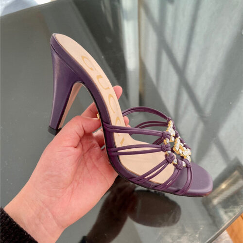 High Quality Luxury Gucci New Crystal Embellished Sandals And Slippers – Style 10291 product detail