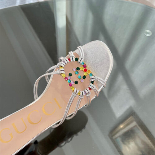 High Quality Luxury Gucci New Crystal Embellished Sandals And Slippers – Style 79219 product detail