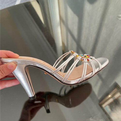 High Quality Luxury Gucci New Crystal Embellished Sandals And Slippers – Style 79219 product detail