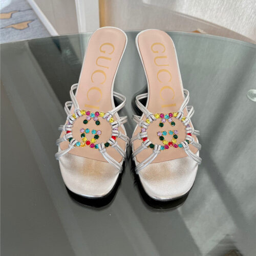 High Quality Luxury Gucci New Crystal Embellished Sandals And Slippers – Style 79219 product detail