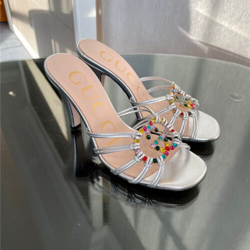 High Quality Luxury Gucci New Crystal Embellished Sandals And Slippers – Style 79219