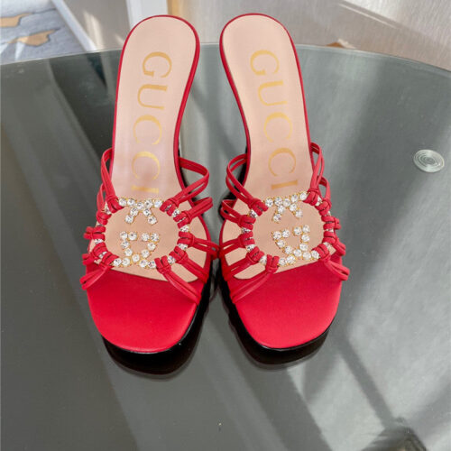 High Quality Luxury Gucci New Crystal Embellished Sandals And Slippers – Style 44755 product detail