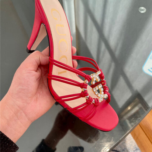 High Quality Luxury Gucci New Crystal Embellished Sandals And Slippers – Style 44755 product detail