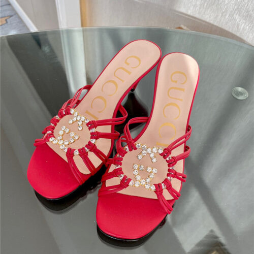 High Quality Luxury Gucci New Crystal Embellished Sandals And Slippers – Style 44755 alternate view