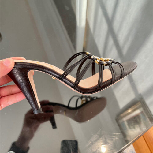 High Quality Luxury Gucci New Crystal Embellished Sandals And Slippers – Style 13683 product detail