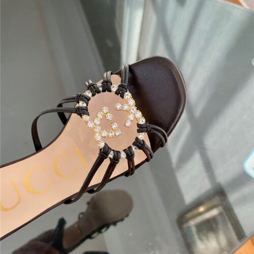 High Quality Luxury Gucci New Crystal Embellished Sandals And Slippers – Style 13683 product detail
