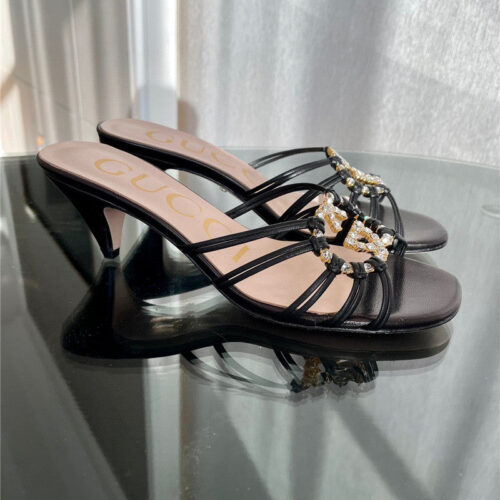 High Quality Luxury Gucci New Crystal Embellished Sandals And Slippers – Style 13683