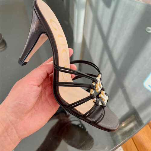 High Quality Luxury Gucci New Crystal Embellished Sandals And Slippers – Style 13683 product detail