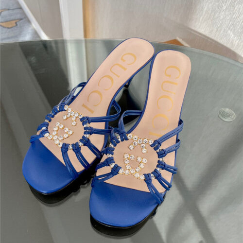 High Quality Luxury Gucci New Crystal Embellished Sandals And Slippers – Style 80915 alternate view