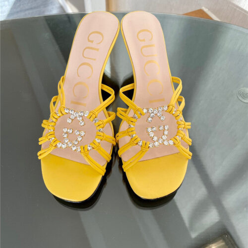 High Quality Luxury Gucci New Crystal Embellished Sandals And Slippers – Style 48147 product detail