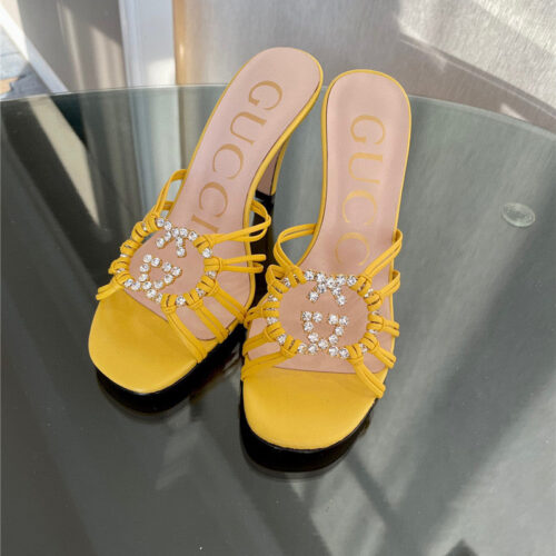 High Quality Luxury Gucci New Crystal Embellished Sandals And Slippers – Style 48147 alternate view
