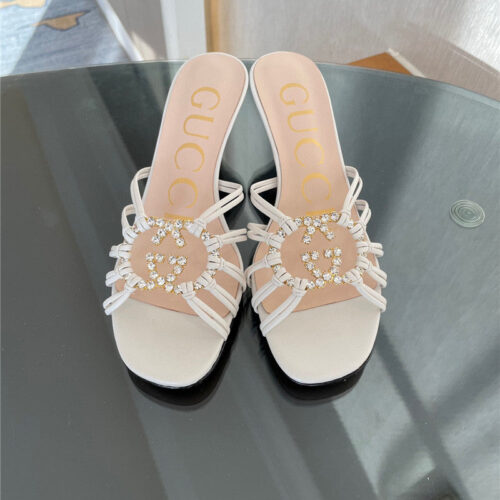 High Quality Luxury Gucci New Crystal Embellished Sandals And Slippers product detail