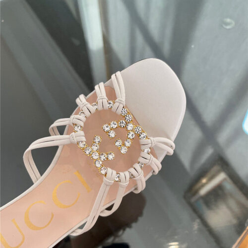 High Quality Luxury Gucci New Crystal Embellished Sandals And Slippers product detail
