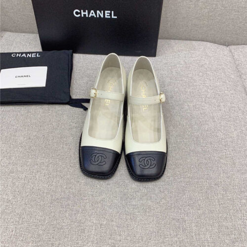 High Quality Luxury Chanel New Thick Heel Square Toe Shoes – Style 64006 product detail
