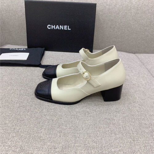High Quality Luxury Chanel New Thick Heel Square Toe Shoes – Style 64006 product detail